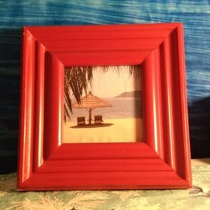 Solid Wood Red Thick Frame